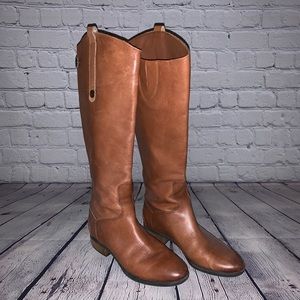 Soft Leather Brown/Cognac boots size 6 Sam Eleman